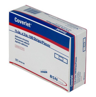 Adhesive Strip Coverlet .75 X 3 Inch Elastic Rectangle Tan Sterile