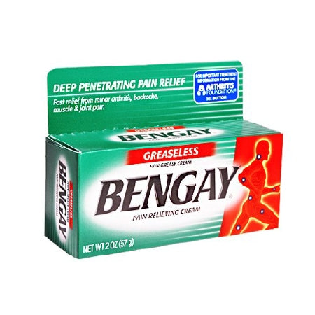 Greaseless Bengay Pain Relieving Cream, 2 Oz