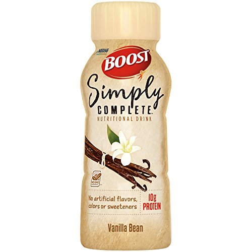 Boost Simply Complete Nutritional Drink, Vanilla Bean, 8 fl oz Bottle, 24 Pack