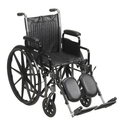 McKesson Standard Wheelchair with Swing Away Elevating Leg Rests - 41 lbs., 18" Seat Width, 300 lbs. Weight Capacity