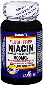 Niacin Supplement Basic's 500 mg Strength Capsule 60 per Bottle-McK