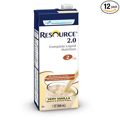 Nestle Resource 2.0 Nutritional Supplement Vanilla Creme 32 oz - Case
