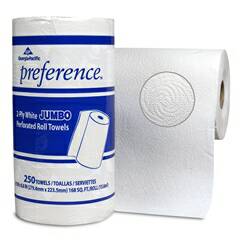 27700 Perforated Paper Towel, 8 4/5 x 11, White, 250/Roll, 12 Rolls/Carton