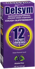 Delsym Adult 12 Hr Cough Relief Liquid, Grape, 5oz