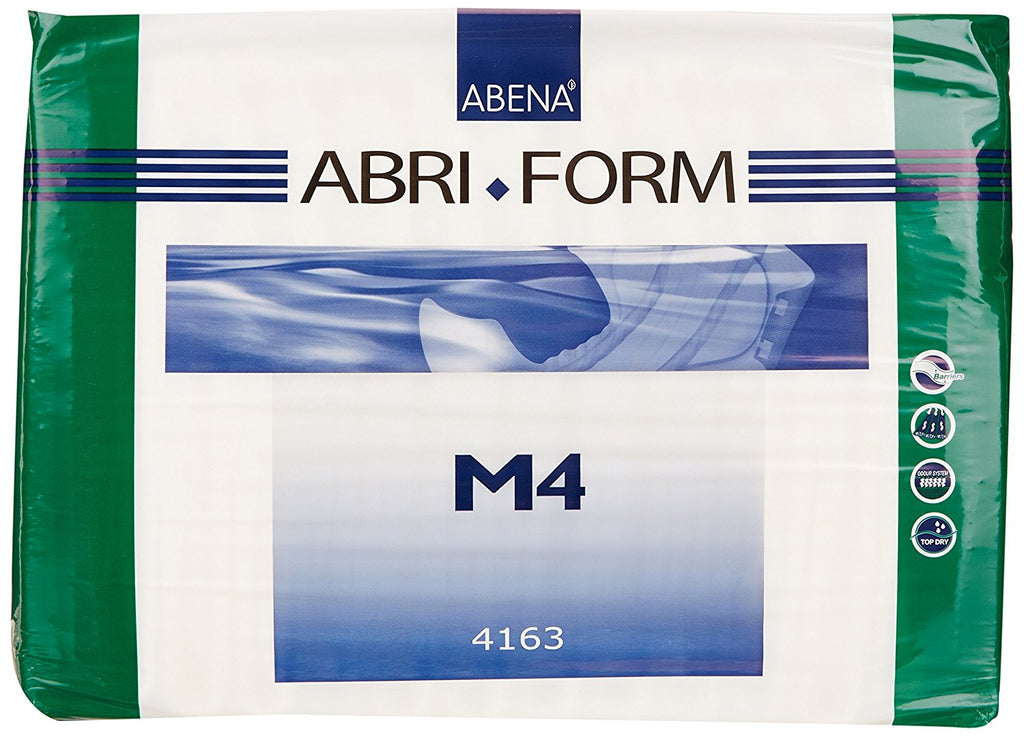 Bundle of 4 Cases of 42 - Abena Abri Form M4 Plastic-Back (28-44") Adult Diapers