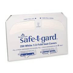 Safe-T-Gard 47046 White 1/2-Fold Toilet Seatcover, 17"x14.5"(Case of 20 Packs)