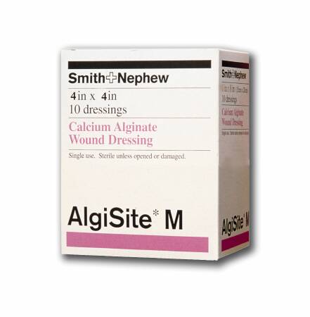AlgiSite M Calcium Alginate Dressings - 4" x 4", 1 Each