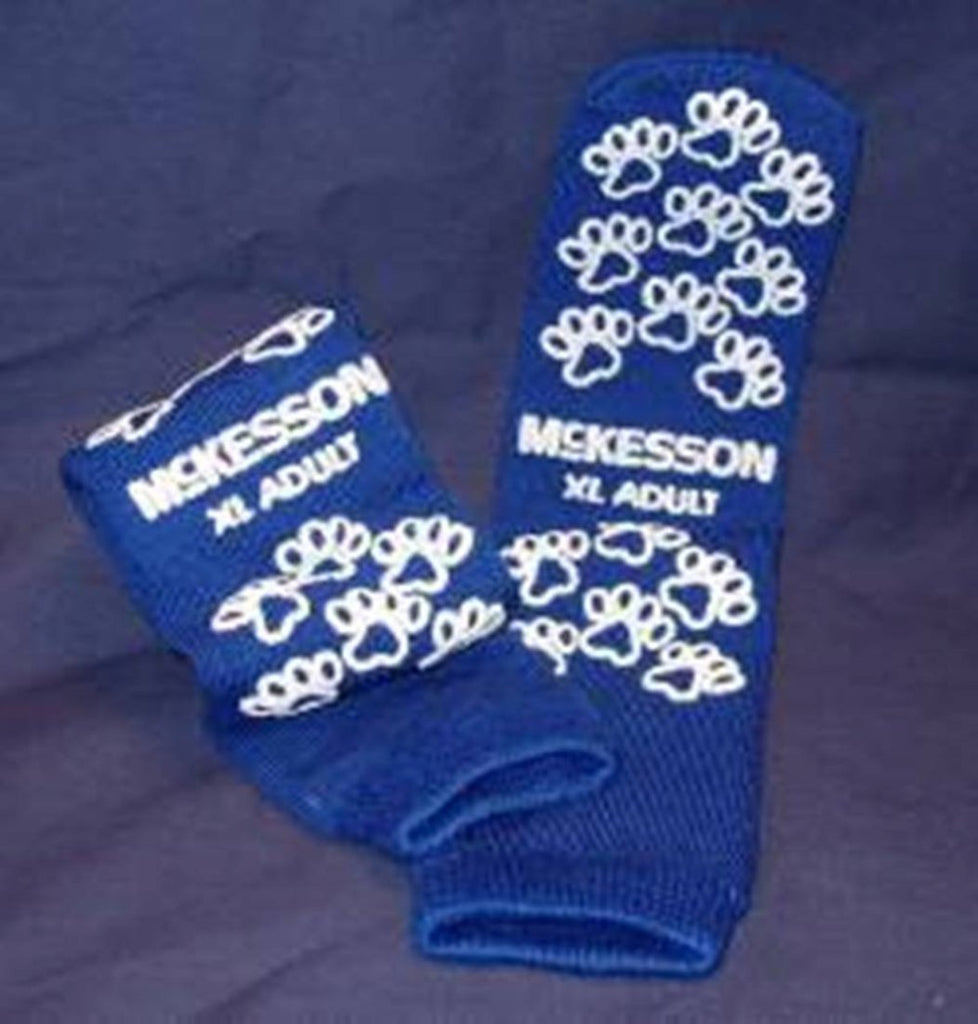 McKesson Medi-Pak Perf Slipper Socks, Royal Blue, Bariatric (Extra Wide), 1/PR