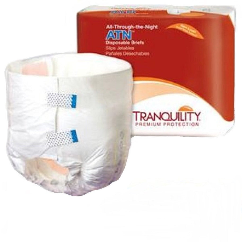 Tranquility ATN Disposable Briefs, Small, 24-32", CS/100