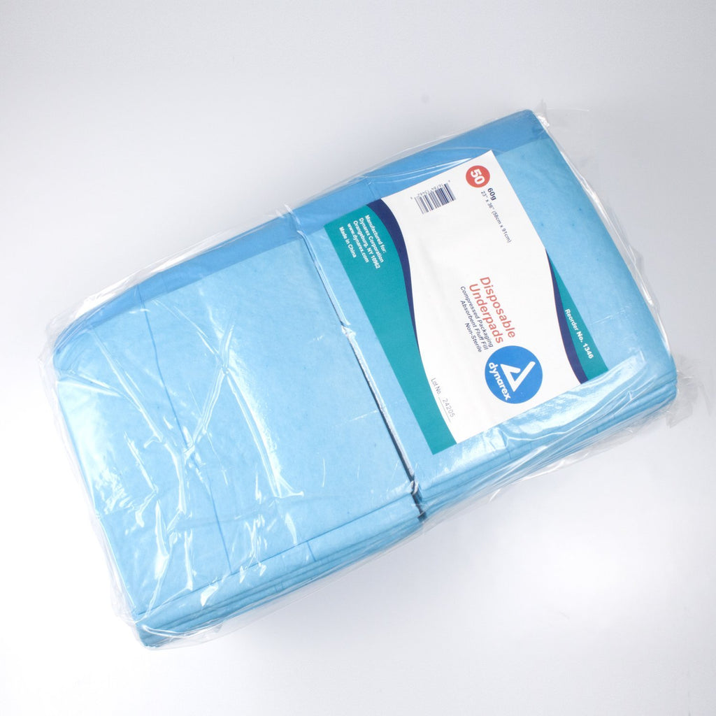 Dynarex #1346 Underpads, 23x36 in. 60 gram, 150 ct (3/50s)