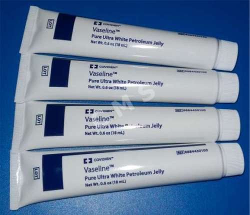 Covidein 8884430100 Vaseline Pure Ultra White Petroleum Jelly 0.6 Oz, 4 Tubes