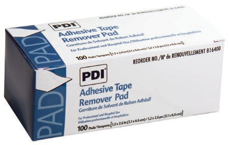 1131957 PT# B16400 Pad Adhesive Tape Remover 100 Count 1-1/4x2-5/8" Bx