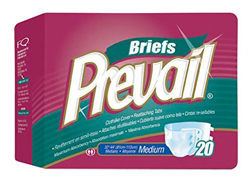 Prevail Adult Briefs (Diapers), Size Large, Full Case of 64 Briefs (193-5360)