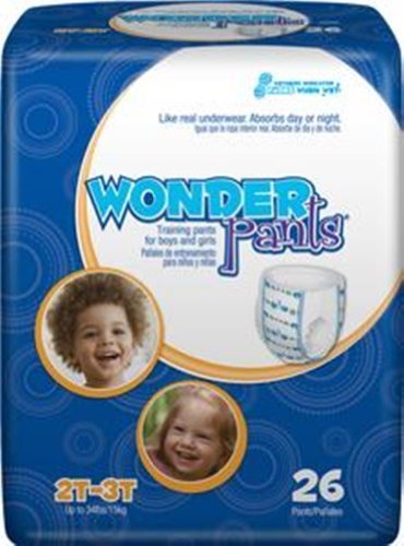 Prevail WonderPants Training Pant for Boys and Girls Medium 2T-3T - Case of 104 by First Quality
