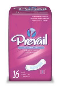 Special 9 packs of Bladder Control Pads Prevail Extra Plus 4'x12' - 16 per pack - First Quality BC013