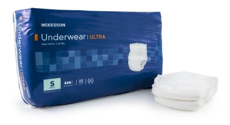 MCKESSON Absorbent Underwear McKesson Pull On Small Disposable Heavy Absorbency (#UWBSM, Sold Per Case)