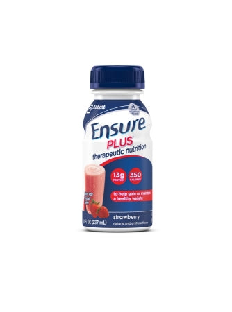 Ensure Plus Nutrition Shake, Strawberry, 8 ounces, 24 count