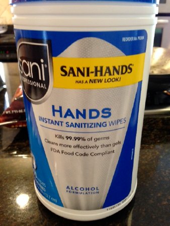 Sani Professional P92084 Sani-Hands 300 Ct. Hand Wipes - 6 / CS