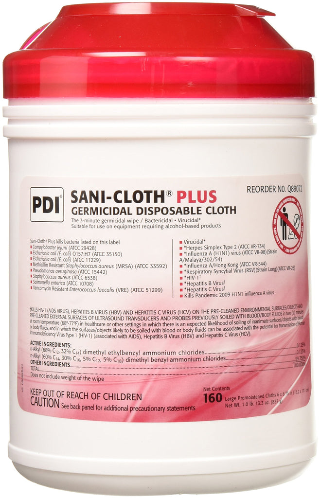 PDI Sani-Cloth Plus Lg - 12/160/Cs