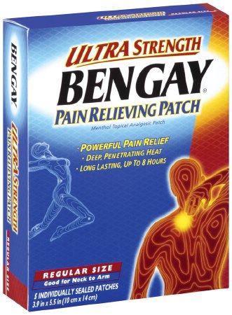 BENGAY Ultra Strength Pain Relieving Patches Large Size 4 Each (Pack of 4)