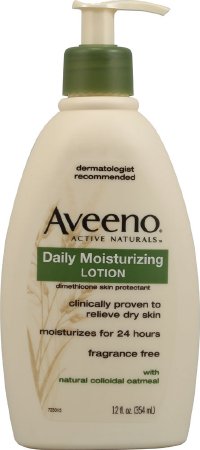 AVEENO Active Naturals Daily Moisturizing Lotion, Fragrance Free 12 oz (Pack of 4)