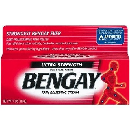 Bengay Ultra Strength, Pain Relieving Cream, Non-greasy, 4oz Per Pack (6 Packs)