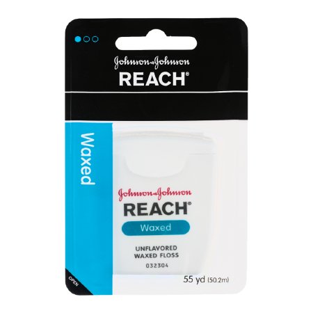 Reach Waxed Dental Floss Unflavored, 55 Yard (Pack of 12)