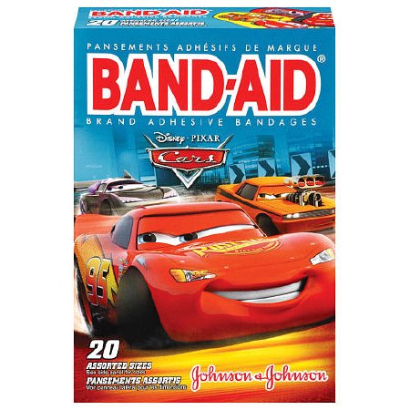 Band-Aid Adhesive Bandages Featuring Disney-Pixar Cars, Assorted Sizes, 20 ct