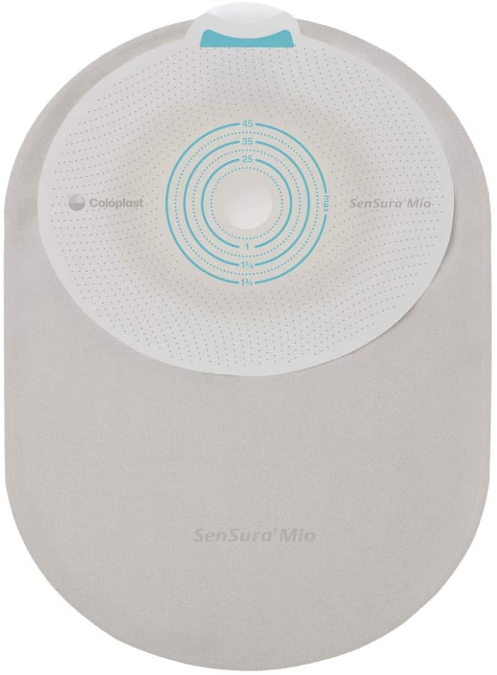 Coloplast Filtered Ostomy Pouch Flat, Trim to Fit Opaque, Clear 5/8 to 1-3/4"
