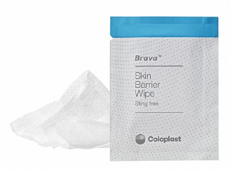Brava Skin Barrier Wipe, Sting-Free, Alcohol-Free, Silicone-Based (Box of 30)