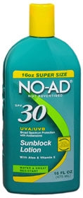 Sunblock No Ad SPF 30 Bottle Lotion 16 oz.