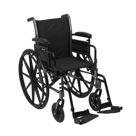 McKesson Lightweight Wheelchair with Swing Away Footrests - 20-Inch Seat Width - 1 Each / Each - 32024201