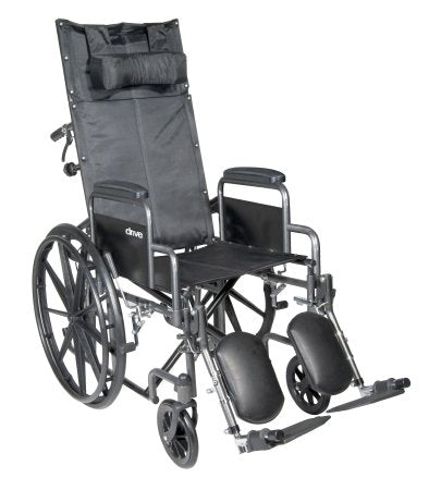 McKesson Reclining Wheelchair and Detachable Desk Arms - 18" Seat Width, 300 lbs. Capacity - 1 Each / Each - 18324201