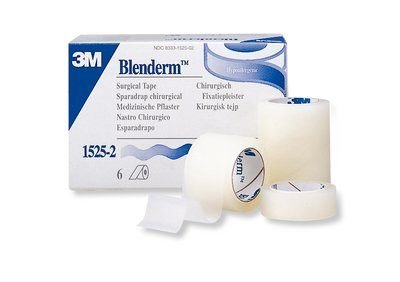 3M BLENDERM 1"x5Yd Clear Surgical Plastic / RC Airplane Hinge Tape 6-PACK 1525-1 LF Waterproof Hypoallergenic USA