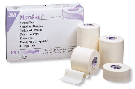 3M Health Care 1528-3 Surgical Tape, 3" x 5 ½ yd. Size, White (Pack of 24)