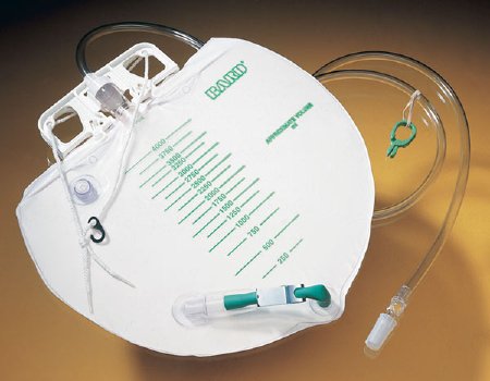 5-PK Large Cap Center Entry Urinary Drainage Bag 4000ml, Bed Bag, #153509