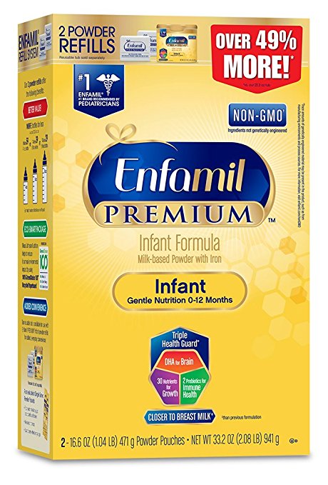 Enfamil PREMIUM Non-GMO Infant Formula, Powder 22.2 Ounce Reusable Tub