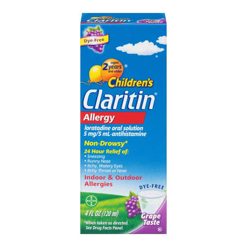Children's Claritin 24 Hour Non-Drowsy Allergy Grape Oral Solution 5 mg/5 mL, 4 FL OZ