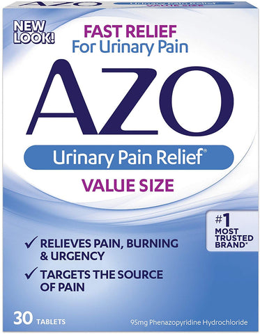 AZO Standard - Urinary Pain Relief - 95 mg Strength - Tablet - 30 per Bottle-McK - 3 Kings Medical Supplies