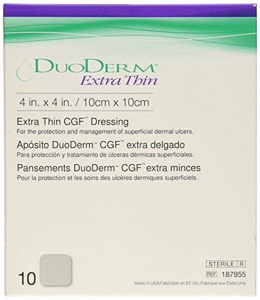 ConvaTec DuoDERM Extra Thin CGF Dressings 4 X 4 Inches 187955 10 Eac