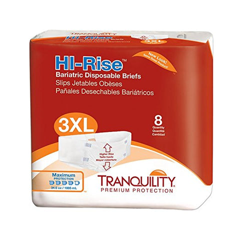 Tranquility HI-Rise Bariatric Disposable Brief Case of 32