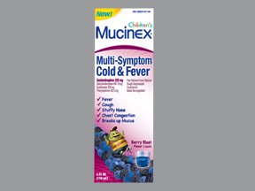 Children's Mucinex® Multi-Symptom Cold & Fever - Cold Relief - 325 mg / 200 mg / 10 mg Strength - Liquid 4 oz. - 3 Kings Medical Supplies