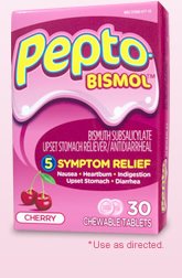 Pepto-Bismol - Anti-Diarrheal - 262 mg Strength - Chewable - Tablet - 30 per Box - 3 Kings Medical Supplies