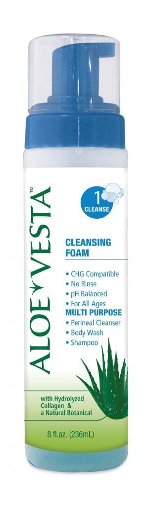 Aloe Vesta Cleansing Foam Case of 12 Size SML 8 oz spray can ConvaTec SQB325208 (Case)