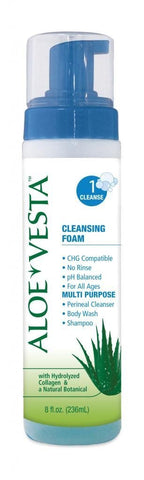 Aloe Vesta Cleansing Foam Case of 12 Size SML 8 oz spray can ConvaTec SQB325208 (Case)