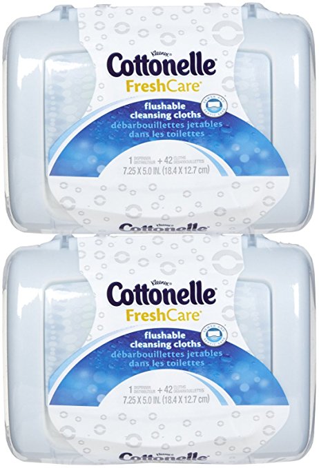 Cottonelle Fresh Care Flushable Moist Wipes Tub, 42ct, 2pk - 3 Kings Medical Supplies
