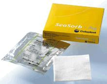Coloplast SeaSorb Soft Ag Alginate Dressing with Silver 1" x 17-1/2" Rope Filler High absorption Fiber-free (Box of 10 E
