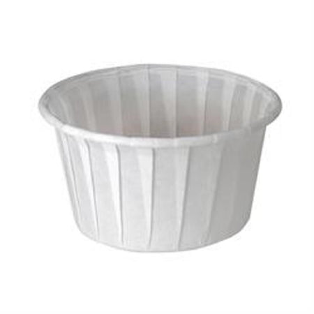SOLO Cup Treated Paper Soufflé Portion Cups, 4 oz., White, 250/Bag, 5000/CS