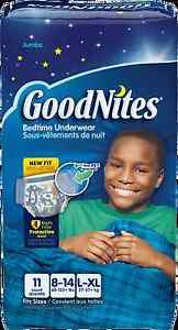 GoodNites Boys Nighttime Training Underpants - L/XL (11 Count)