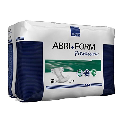 ABENA Incontinent Brief Abri-Form Premium Tab Closure Medium Disposable Heavy...